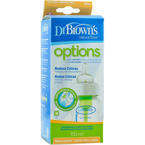 Biberon boca ancha pp options+ - dr brown´s natural flow (150 ml)