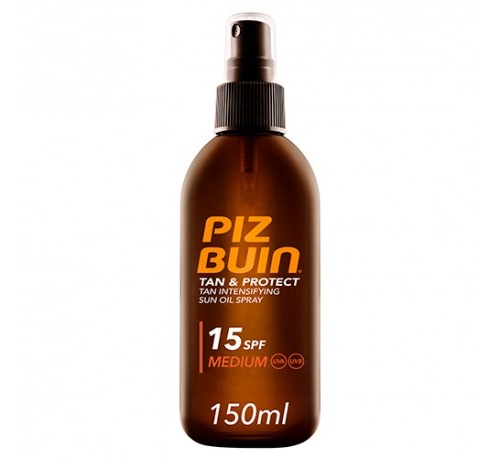 PIZ BUIN FPS - 15 PROTECCION MEDIA - ACEITE EN SPRAY SOLAR ACELERADOR DE BRONCEADO (150 ML)