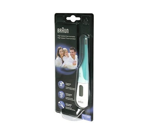 Termometro clinico digital - braun prt 1000 uso rectal-brazo -oral (10 segundos punta flexible)