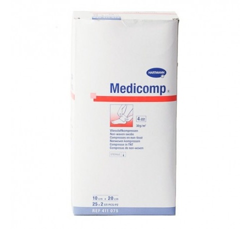MEDICOMP COMPRESAS NON WOVEN - APOSITO ESTERIL (10 X 20 CM 25 SOBRES 2 U)