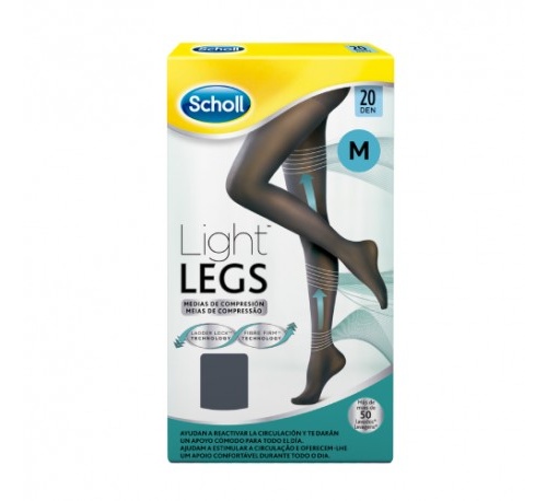 Medias e.t. cint comp ligera 20 den - scholl light legs (negro t - m)