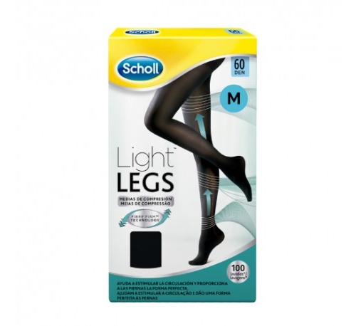 Medias e.t. cint comp ligera 60 den - scholl light legs (negro t - m)