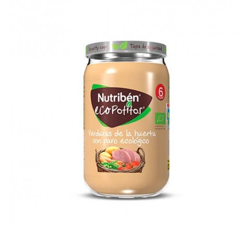 Nutriben ecopotitos verduras de la huerta - con pavo ecologico (235 g)