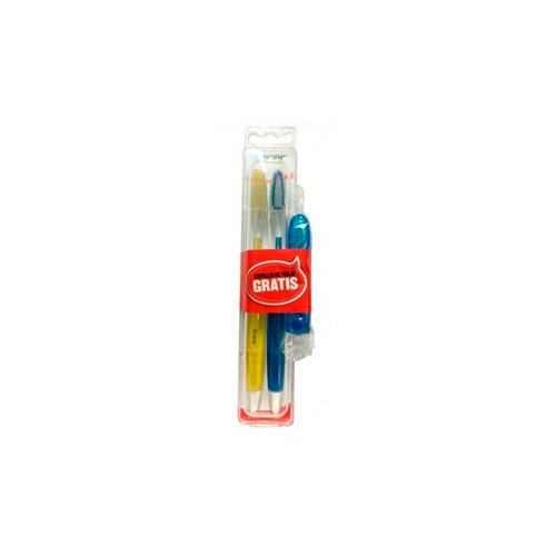 Cepillo dental adulto lacer 2 unidades suave duplo - lacer