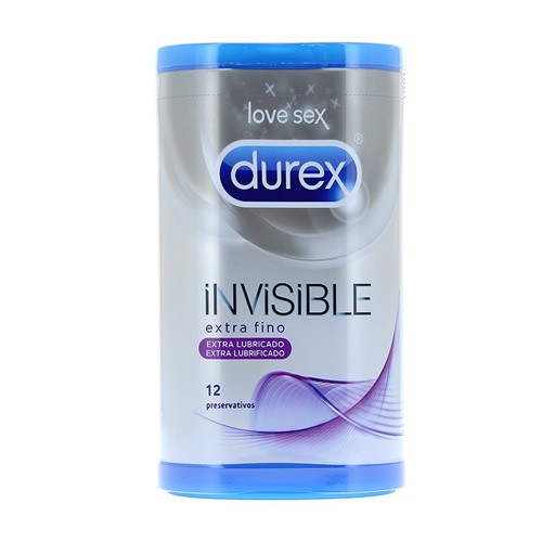 Durex invisible extra fino extra lubricado - preservativos (12 u)