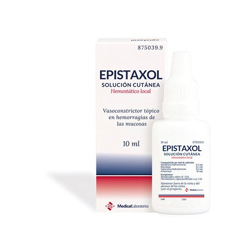 Epistaxol solución cutánea, 1 frasco de 10 ml