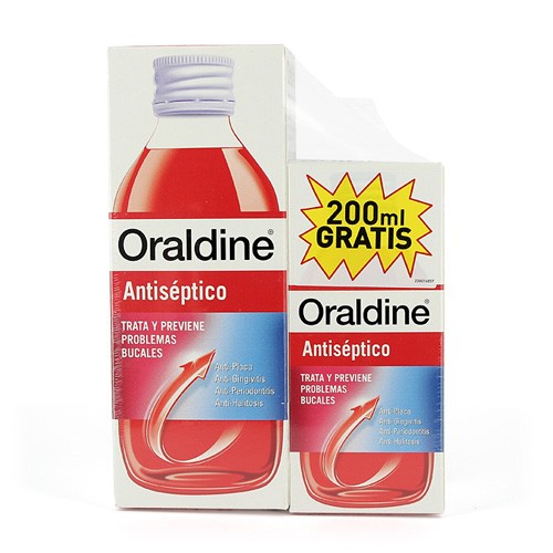 Oraldine antiseptico (1 envase 400 ml + 1 envase 200 ml pack)