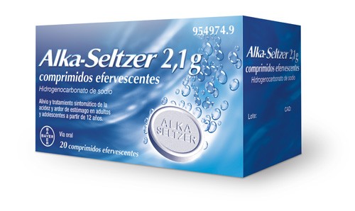 ALKA-SELTZER 2,1 g COMPRIMIDOS EFERVESCENTES , 20 comprimidos
