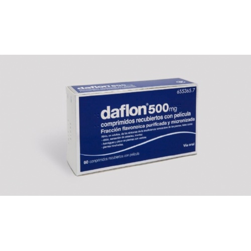 DAFLON 500 MG COMPRIMIDOS RECUBIERTOS CON PELÍCULA, 60 comprimidos