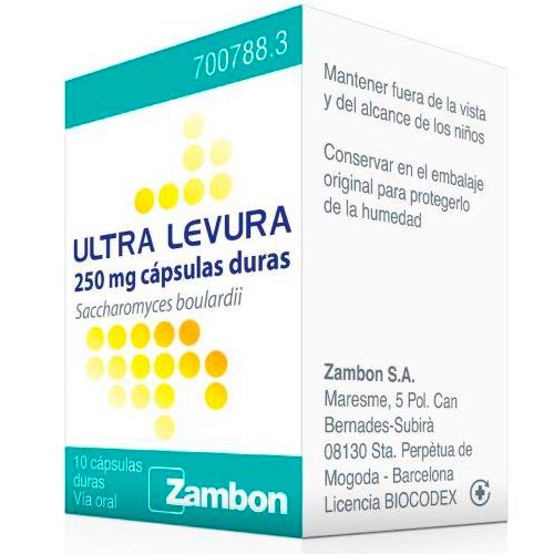 ULTRA-LEVURA 250 MG CAPSULAS DURAS , 10 cápsulas