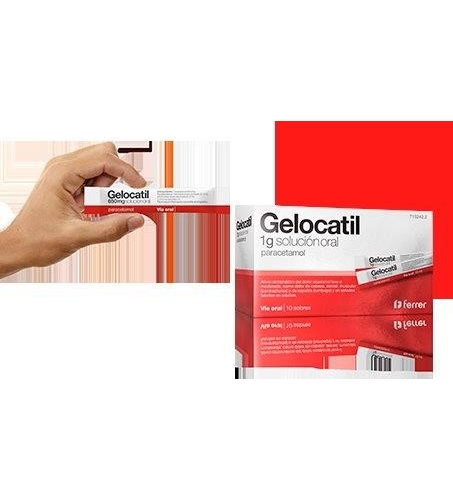 GELOCATIL 1 g SOLUCION ORAL,10 sobres