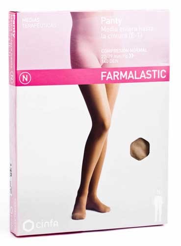 Panty comp normal 140 den - farmalastic (beige t- egde)