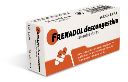 FRENADOL DESCONGESTIVO CAPSULAS DURAS, 16 cápsulas