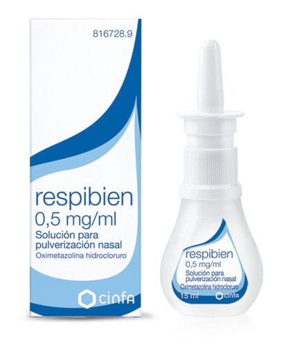RESPIBIEN 0,5 mg/ml solución para pulverización nasal , 1 envase pulverizador de 15 ml