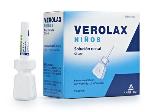 VEROLAX NIÑOS SOLUCION RECTAL, 6 enemas de 2,5 ml