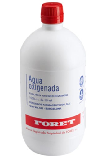 AGUA OXIGENADA FORET 3 %  solución cutánea y concentrado para solución bucal  , 1 frasco de 1.000 ml