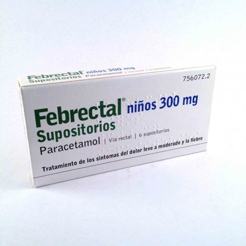 FEBRECTAL NIÑOS 300 MG SUPOSITORIOS , 6 supositorios