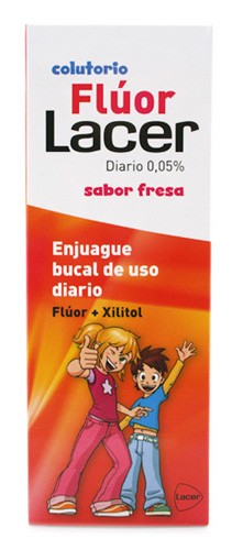 Lacer colutorio fluor diario 0,05 % (1 envase 500 ml sabor fresa)
