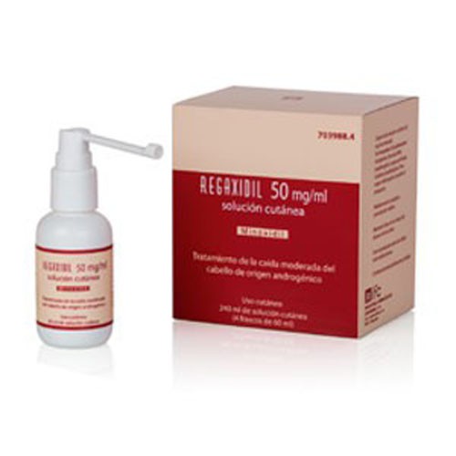 REGAXIDIL 50 mg/ml SOLUCION CUTANEA , 4 frascos de 60 ml