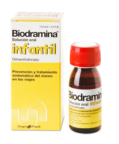 BIODRAMINA  INFANTIL 4 mg/ml SOLUCION ORAL , 1 frasco de 60 ml