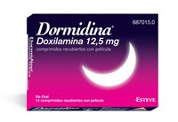 DORMIDINA DOXILAMINA 12,5 mg COMPRIMIDOS RECUBIERTOS CON PELICULA , 14 comprimidos