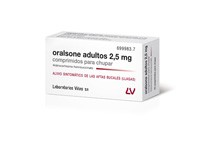 ORALSONE  ADULTOS 2,5 mg COMPRIMIDOS PARA CHUPAR, 12 comprimidos