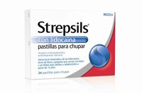 STREPSILS CON LIDOCAINA PASTILLAS PARA CHUPAR , 24 pastillas