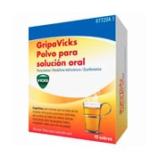 GRIPAVICKS  POLVO PARA SOLUCION ORAL , 10 sobres