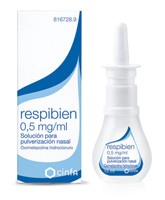 RESPIBIEN 0,5 mg/ml solución para pulverización nasal , 1 envase pulverizador de 15 ml