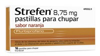STREFEN 8,75 MG PASTILLAS PARA CHUPAR SABOR NARANJA , 16 pastillas