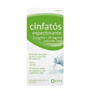 CINFATOS EXPECTORANTE 2 mg/ml + 20 mg/ml SOLUCION ORAL, 1 frasco de 200 ml