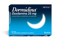 DORMIDINA DOXILAMINA 25 mg COMPRIMIDOS RECUBIERTOS CON PELICULA , 14 comprimidos