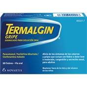 TERMALGIN RESFRIADO 500 MG/30 MG POLVO PARA SOLUCION ORAL, 10 sobres
