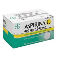 ASPIRINA C 400 mg/240 mg COMPRIMIDOS EFERVESCENTES , 20 comprimidos