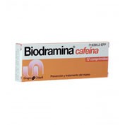 BIODRAMINA CAFEINA COMPRIMIDOS RECUBIERTOS , 12 comprimidos